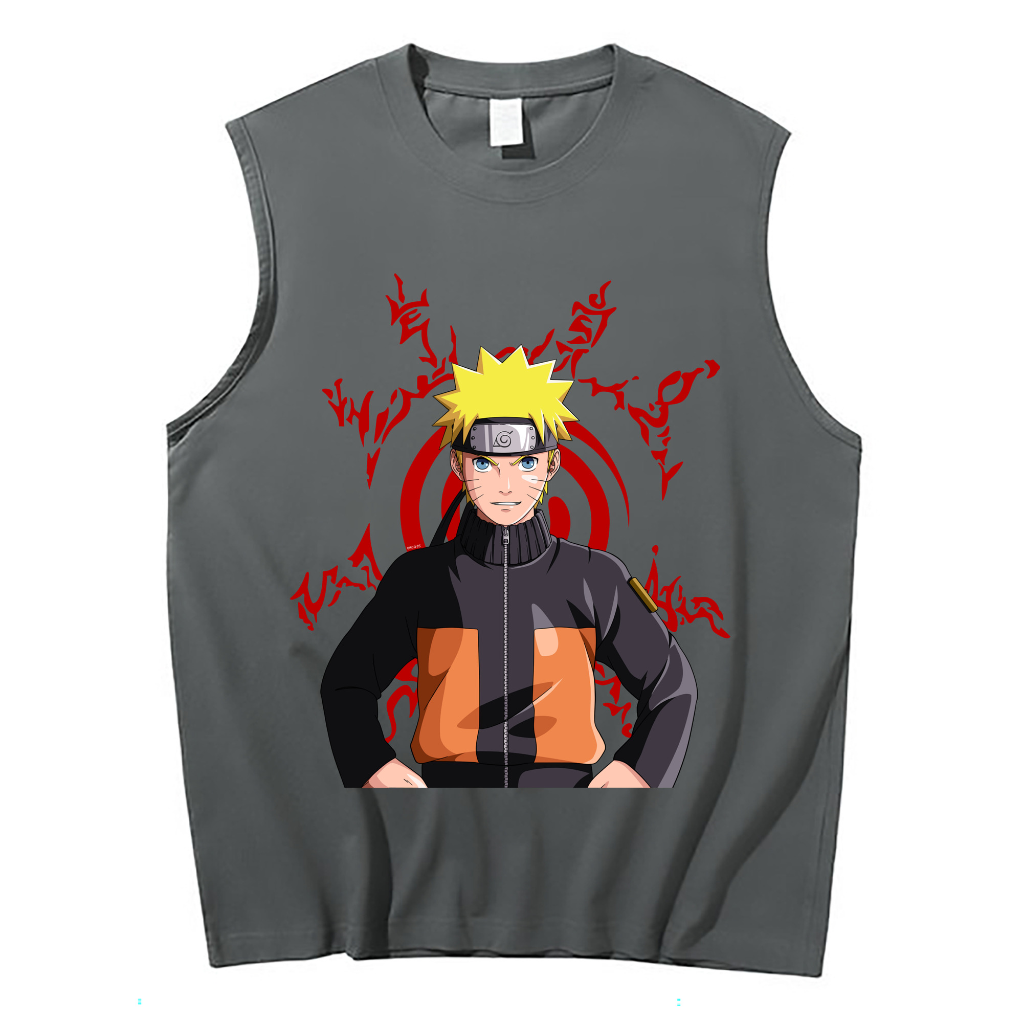 （画像用） NARUTO -ナルト- うずまき ナルト Uzumaki Naruto コットン100％タンクトップ（フロントプリント）